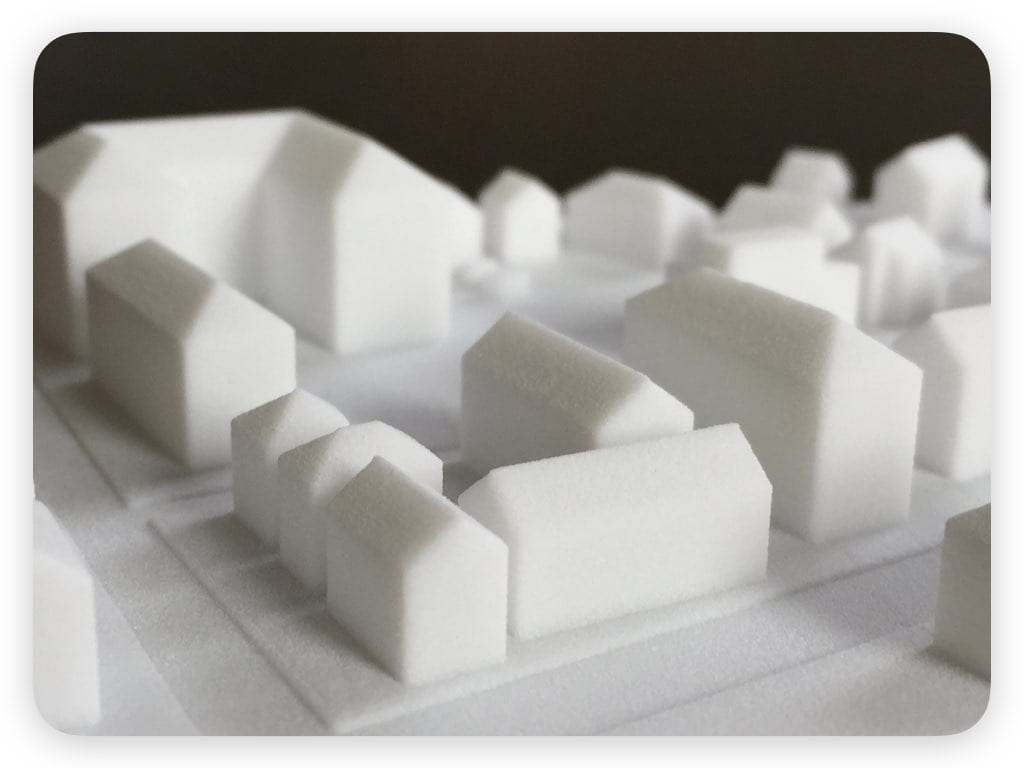Architektur Stadtmodell aus dem 3D-Drucker